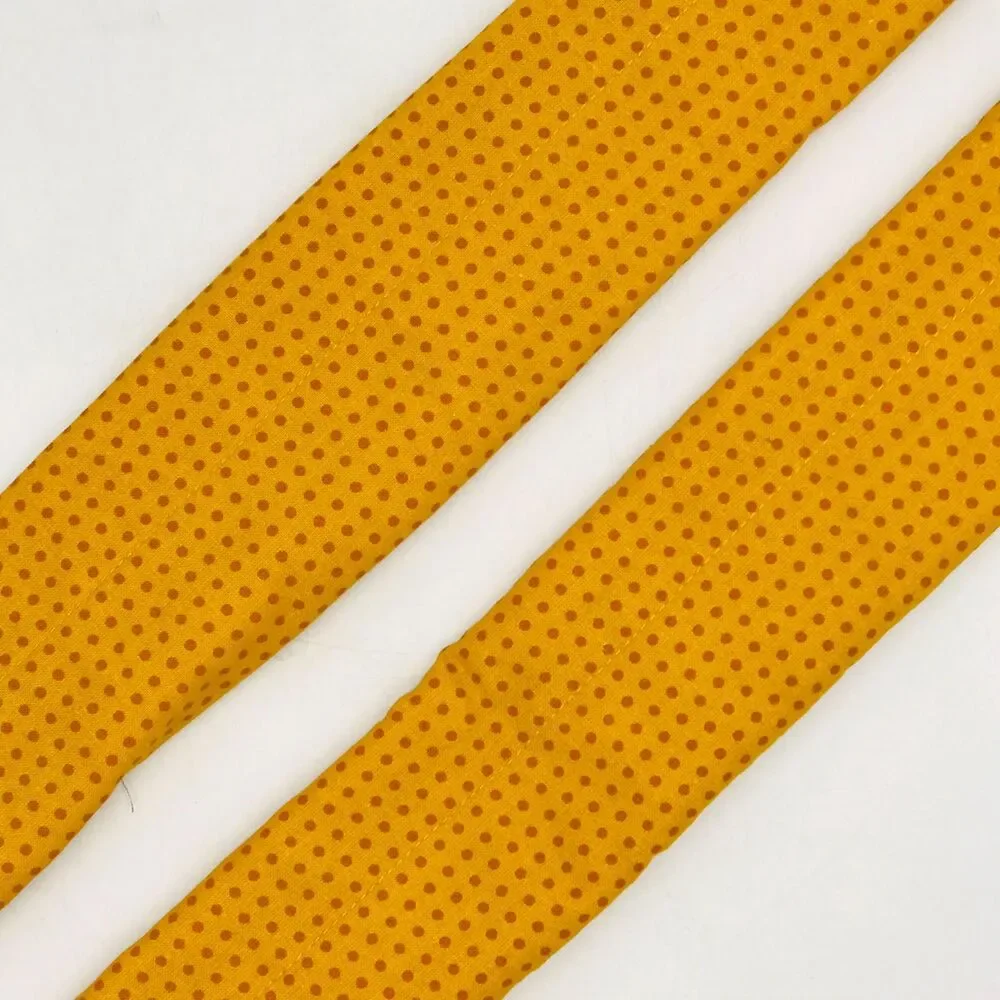 Set of 2 Refrigerator Door Handle Covers, Burnt Orange Dots 14x5 Inches